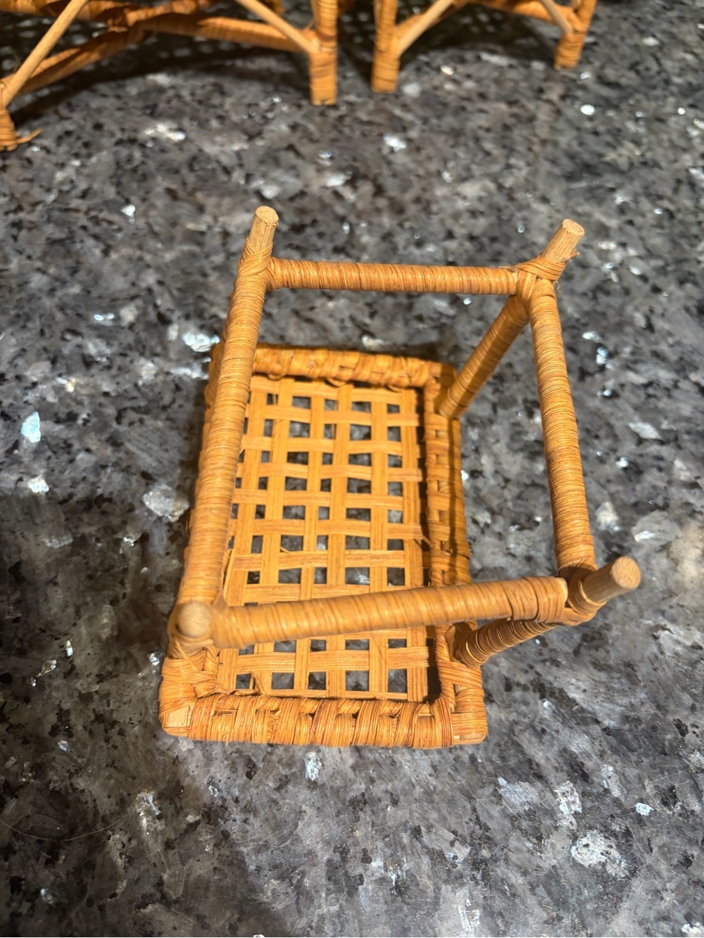 Miniature Doll Furniture Wicker Rattan Outdoor Patio Summer - Picture 11 of 14